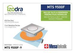 Mesa Teknik Izodra Basçık Kendinden Perçinli Fileli Süzgeç Sistemi (MTS 9400F / 9500F) — 15x15 cm, Yan Çıkış Ø32 mm