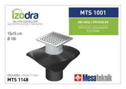 Mesa Teknik Izodra Bitüm Membran Uyumlu Dik İnişli İkiz Gider Sistemi — 15x15 cm, Ø100 mm