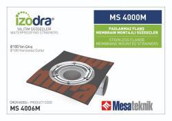 Mesa Teknik MS 4000M Membran Montajlı İzolasyon Uyumlu Süzgeç Gövdesi — Yan Çıkış Ø100 mm