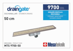 Mesa Teknik MTS 9700 Seramik Montajlı Klasik Seri Duş Kanalı — 50 cm