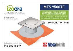 Mesa Teknik Izodra Basçık Kendinden Perçinli Örtülü Süzgeç Sistemi (MTS 9400TE / 9500TE) — 15x15 cm, Alt Çıkış Ø50 mm