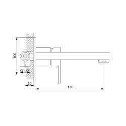 NewArc Aqua Ankastre Lavabo Bataryası Siyah