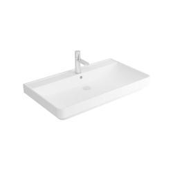 NewArc Pixel Mobilya Uyumlu Lavabo 80x46x6,5 cm Parlak Beyaz
