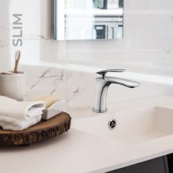 NewArc Slim Lavabo Bataryası Krom uygulama örneği