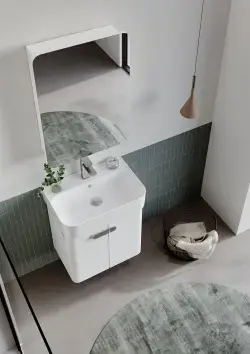 Orka Only Collection ORBIT Banyo Dolabı Parlak Beyaz Lake 55 cm uygulama örneği