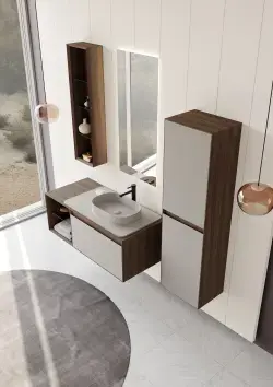Orka Pacific 110 cm Banyo Dolabı 180 cm