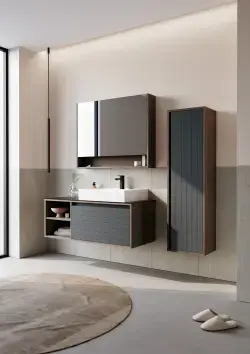 Orka 2025 Collection PRATO Banyo Dolabı Navaro/Mat Antrasit uygulama örneği