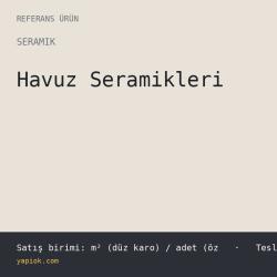 Havuz Çanağı (Taşma Oluğu Elemanı) — Mavi Sırlı Porselen