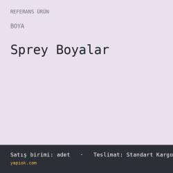 Akrilik Sprey Boya 400 ml, RAL Renk
