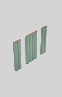 PELİ Melodi Herdem Yeşil 115x2800x16 mm Duvar Paneli