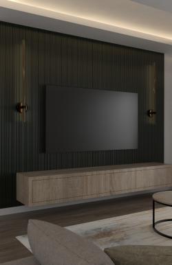 PELİ Melodi Dark Forest 115x2800x16 mm Duvar Paneli