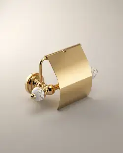 Pure Concept Geometrik Kapaklı Kağıtlık Beyaz Altın
