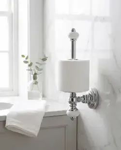 Pure Concept Marble Yedek Kağıtlık Krom uygulama örneği