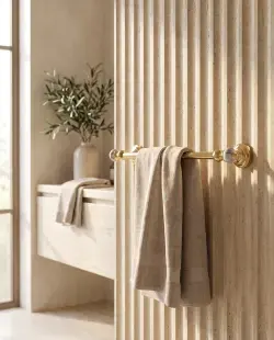 Pure Concept Calacatta Havluluk 40 cm Beyaz Altın uygulama örneği