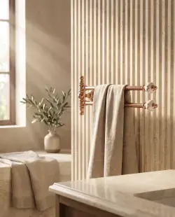Pure Concept Marble İkili Havluluk Bronz uygulama örneği