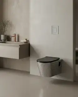 Pure Concept Crocodile Kanalsız Asma Klozet 36x52x30 cm Gümüş Siyah uygulama örneği