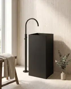 Pure Concept Quadra Monoblok Lavabo Mat Siyah uygulama örneği