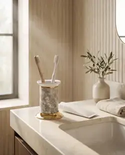 Pure Concept Biga Set Üstü Diş Fırçalık Gri uygulama örneği