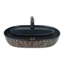 Pure Concept Marble Çanak Lavabo 60x42x14 cm Siyah Bronz