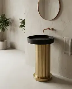 Pure Concept Antique Monoblok Lavabo 50 cm Altın uygulama örneği