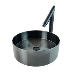 Pure Concept Paslanmaz Çelik Çanak Lavabo 40x40x13 cm Siyah uygulama örneği