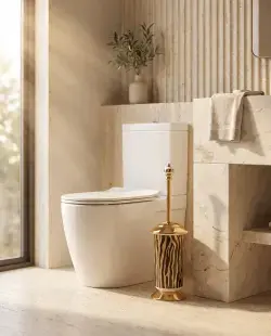 Pure Concept Tiger Zebra Klozet Fırçası Altın uygulama örneği