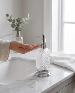 Pure Concept Crystal Sıvı Sabunluk Krom uygulama örneği