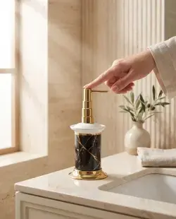 Pure Concept Galaxy Sıvı Sabunluk Siyah Altın uygulama örneği