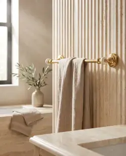 Pure Concept Geometrik Havluluk 40 cm Beyaz Altın uygulama örneği