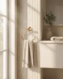 Pure Concept Geometrik Halka Havluluk Beyaz Altın uygulama örneği