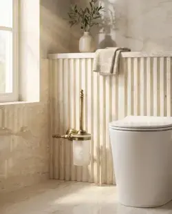 Pure Concept Roma Montajlı Klozet Fırçası Antik Altın uygulama örneği