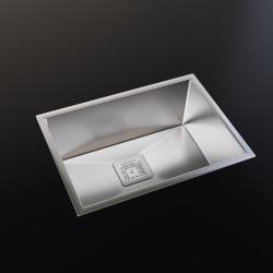 Pure Concept Tek Göz Paslanmaz Çelik Eviye 60x43 cm Inox uygulama örneği