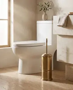 Pure Concept Roma Biyeli Klozet Fırçası Antik Altın uygulama örneği