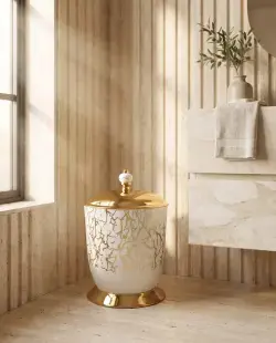 Pure Concept Marble Çöp Kovası Altın uygulama örneği