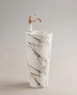 Pure Concept Yeni Calacatta Monoblok Lavabo Çok Renkli uygulama örneği