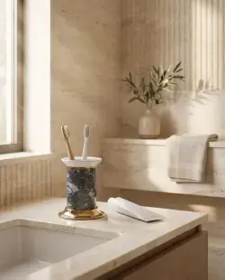 Pure Concept Biga Set Üstü Diş Fırçalık Antrasit uygulama örneği