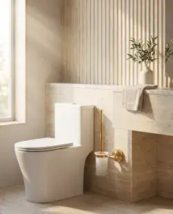 Pure Concept İstanbul Klozet Fırçası Camlı Altın uygulama örneği