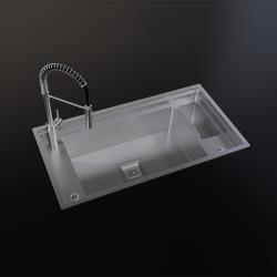 Pure Concept Tek Göz Yıkama Bölümlü Paslanmaz Çelik Eviye 82x43 cm Inox uygulama örneği