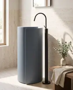 Pure Concept Monza Monoblok Lavabo Mat Gri uygulama örneği