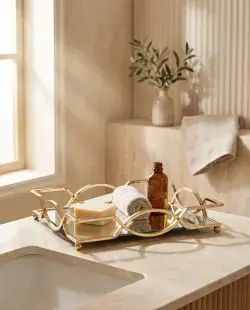 Pure Concept Diamond Set Üstü Aksesuar Tepsisi Altın uygulama örneği