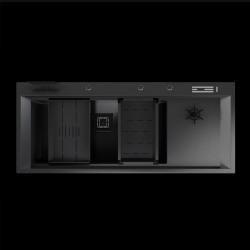 Pure Concept Tek Göz Bardak Yıkamalı Paslanmaz Çelik Eviye 120 cm Siyah uygulama örneği