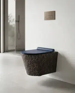 Pure Concept Marble Kanalsız Asma Klozet 36x53x30 cm Siyah Bronz uygulama örneği