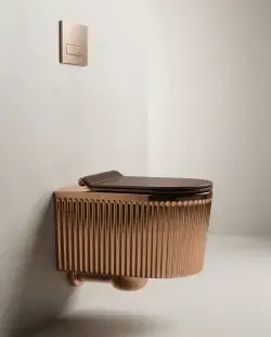 Pure Concept Stripo Kanalsız Asma Klozet Mat Gold Beyaz