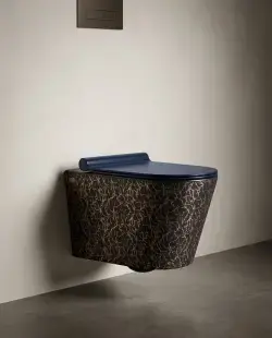 Pure Concept Marble Kanalsız Asma Klozet 36x53x30 cm Siyah Bronz