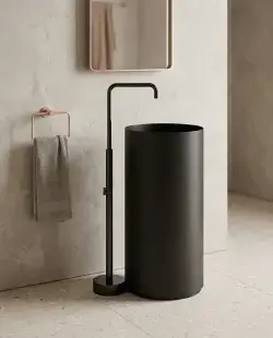Pure Concept Slender Paslanmaz Çelik Monoblok Lavabo Siyah uygulama örneği