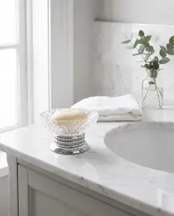 Pure Concept Crystal Set Üstü Sabunluk Krom uygulama örneği