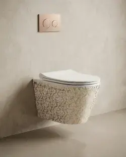 Pure Concept Marble Asma Klozet Gray Altın uygulama örneği