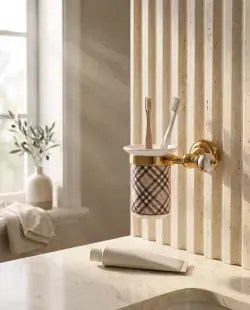Pure Concept Ekose Montajlı Diş Fırçalık Altın uygulama örneği