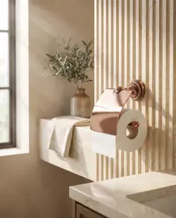 Pure Concept Crystal Kapaklı Kağıtlık Rose Gold uygulama örneği