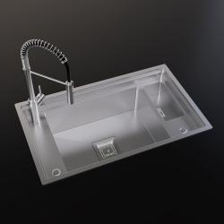 Pure Concept Tek Göz Paslanmaz Çelik Eviye 72x47 cm Inox